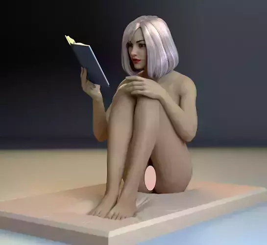 Girl sitting reading a book