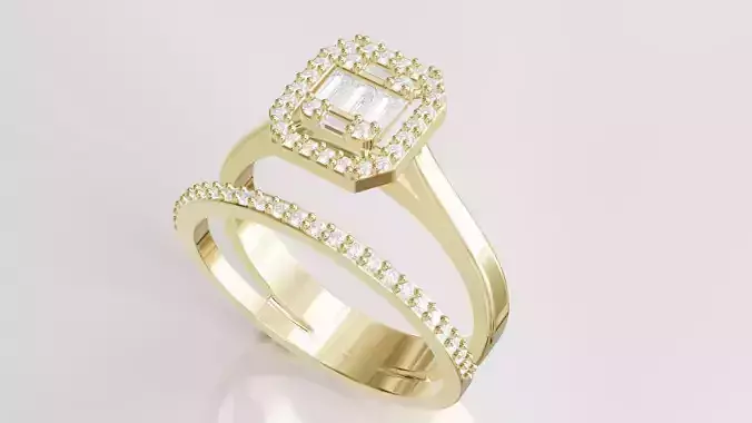 Jewelry Diamond Ring Model RG64 Free 3D print model