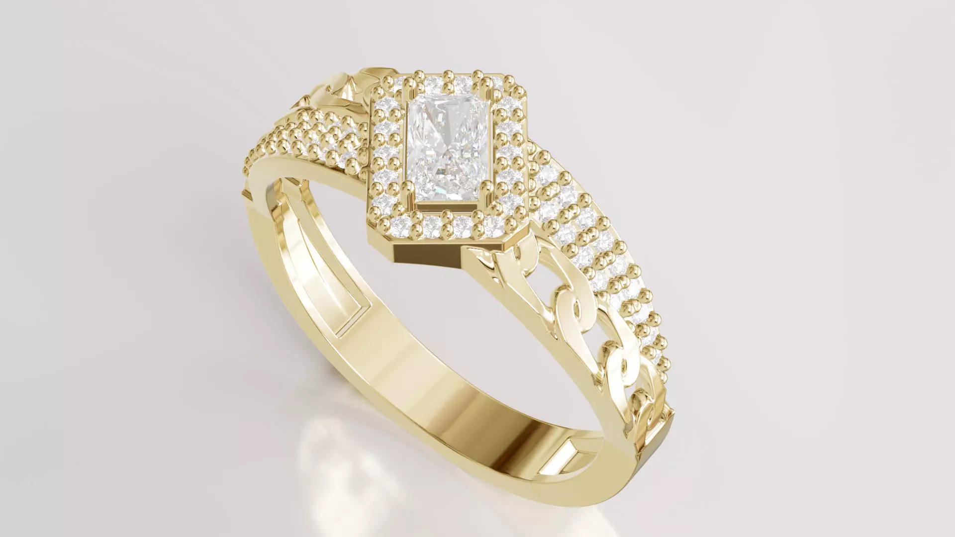Jewelry Diamond Ring Model RG65 Free 3D print model