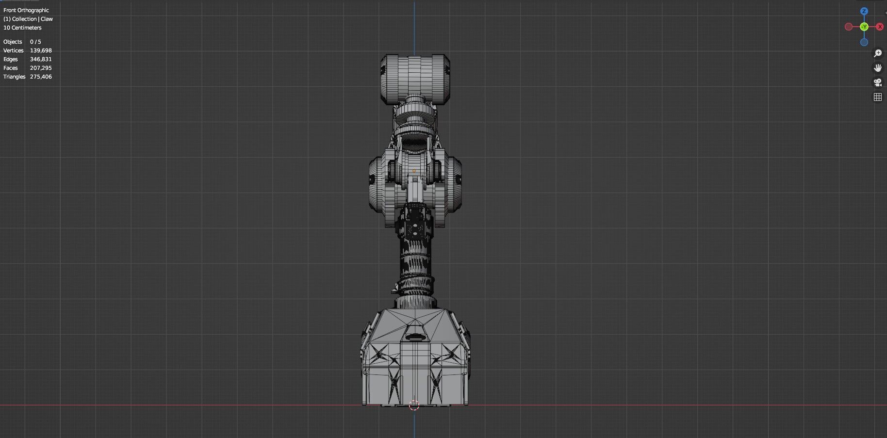 Industrial Robot Arms Pack Of 4  -Untextured  3D model_69
