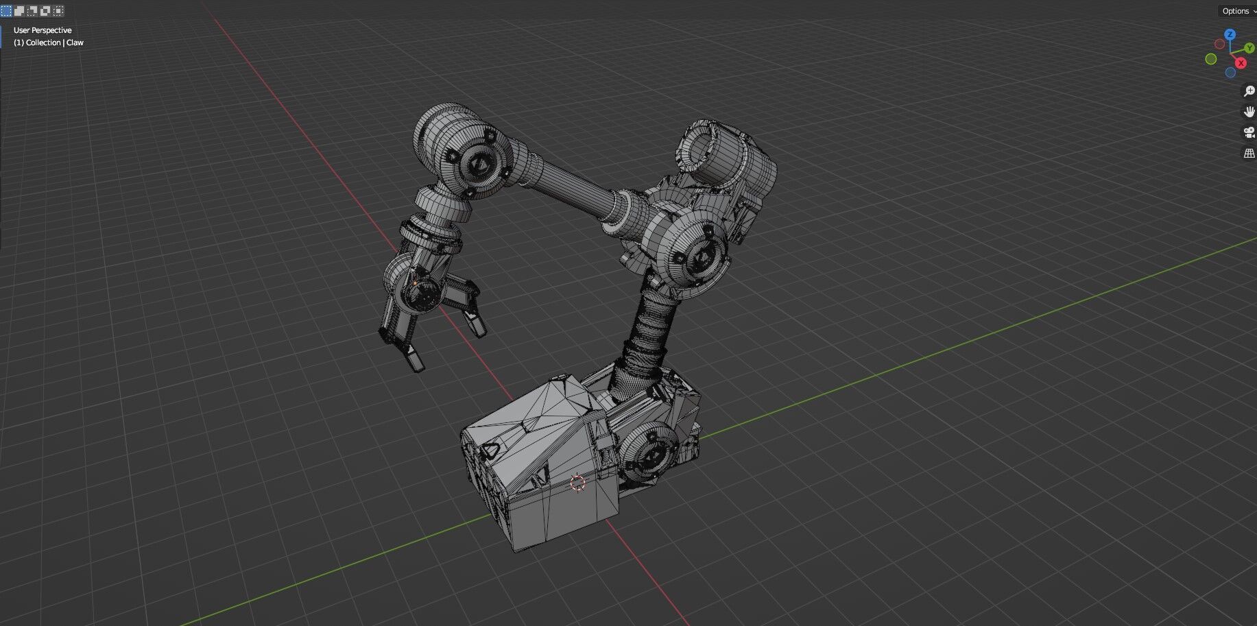 Industrial Robot Arms Pack Of 4  -Untextured  3D model_71