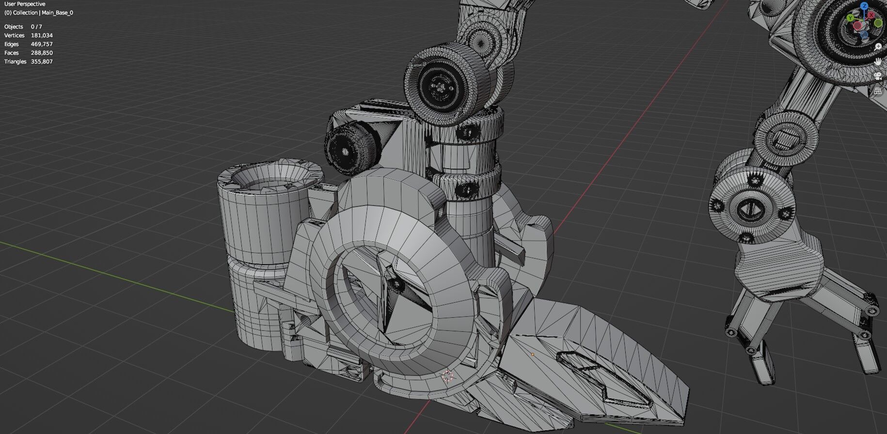 Industrial Robot Arms Pack Of 4  -Untextured  3D model_106