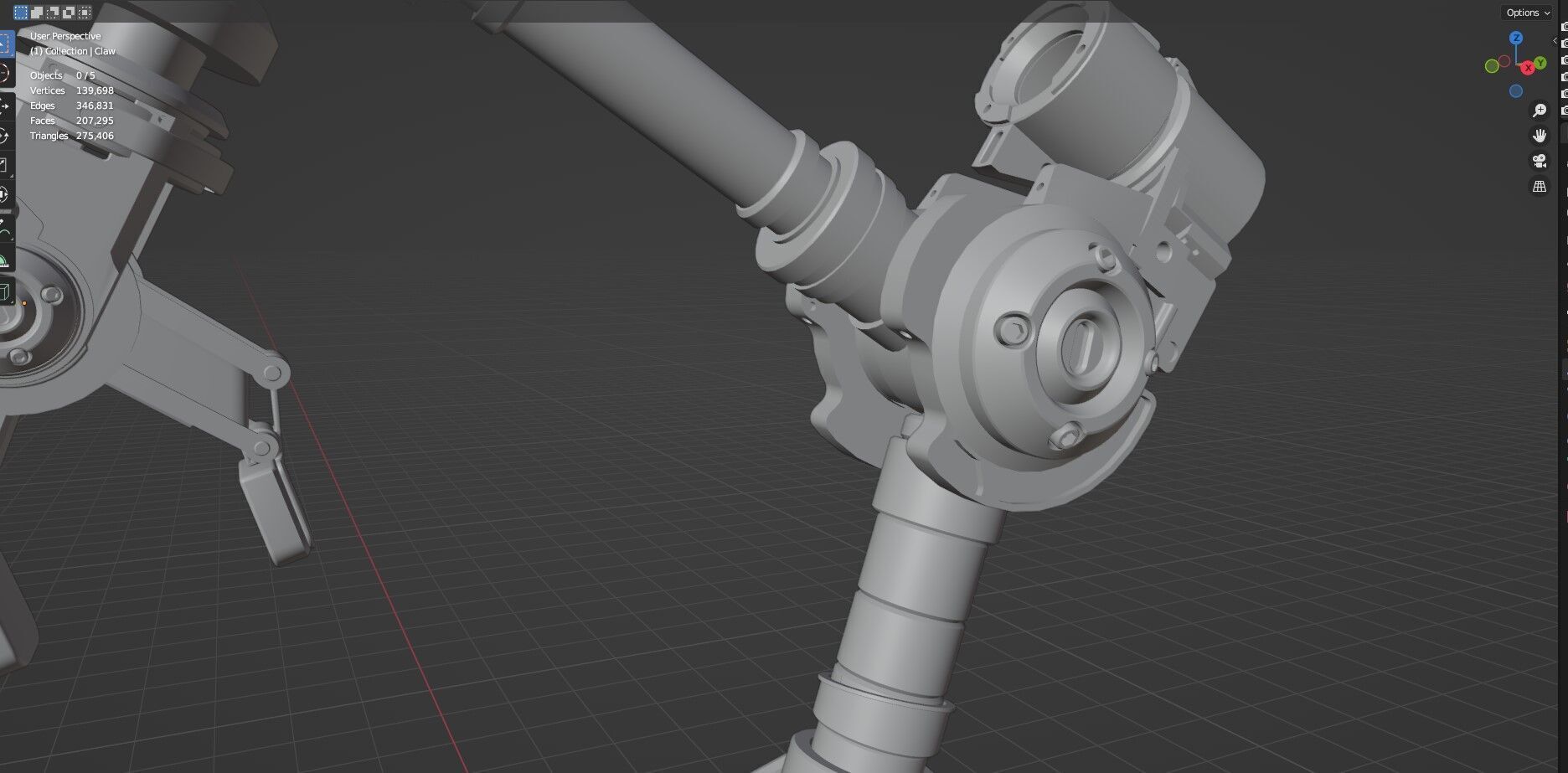 Industrial Robot Arms Pack Of 4  -Untextured  3D model_77