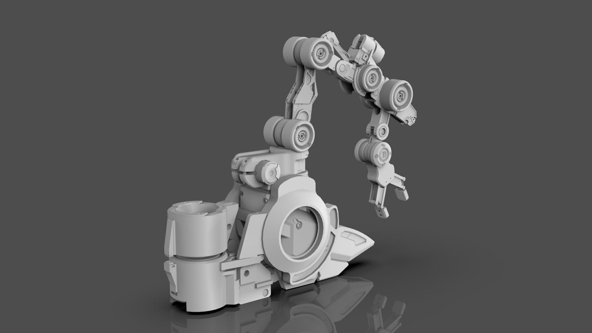 Industrial Robot Arms Pack Of 4  -Untextured  3D model_15