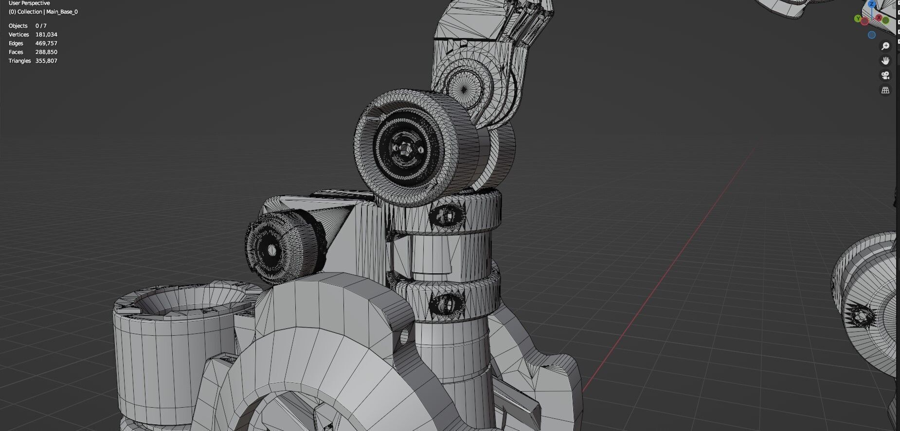Industrial Robot Arms Pack Of 4  -Untextured  3D model_103