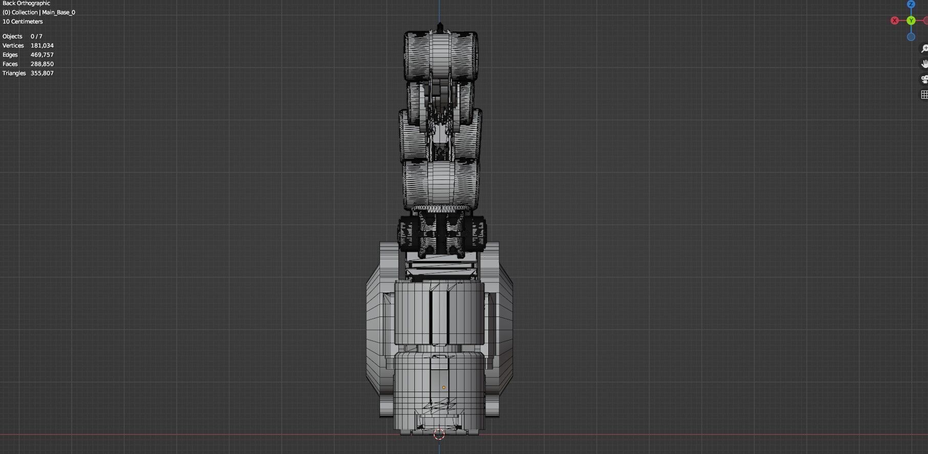 Industrial Robot Arms Pack Of 4  -Untextured  3D model_97