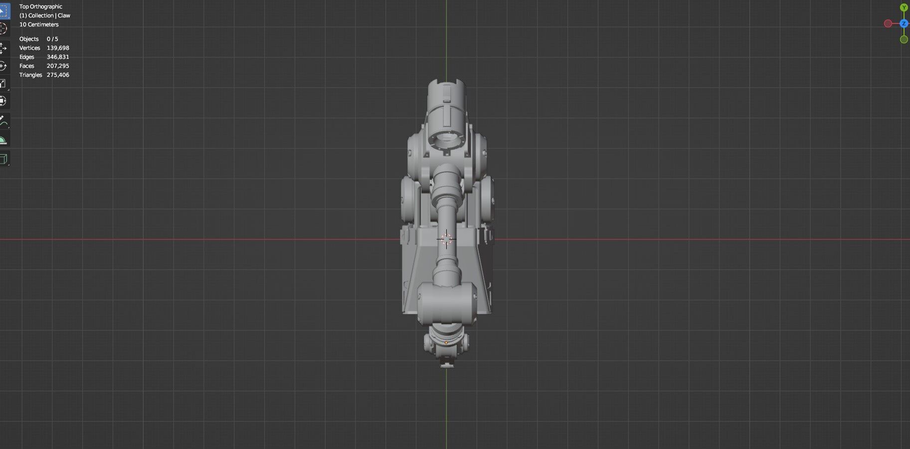 Industrial Robot Arms Pack Of 4  -Untextured  3D model_83
