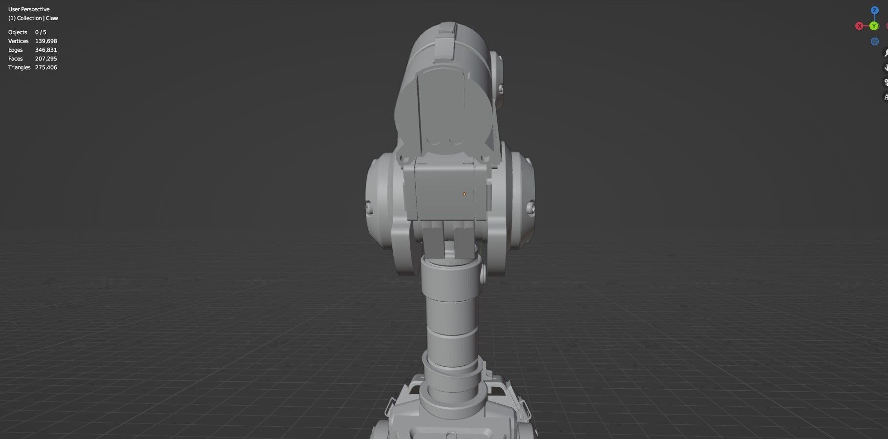 Industrial Robot Arms Pack Of 4  -Untextured  3D model_81