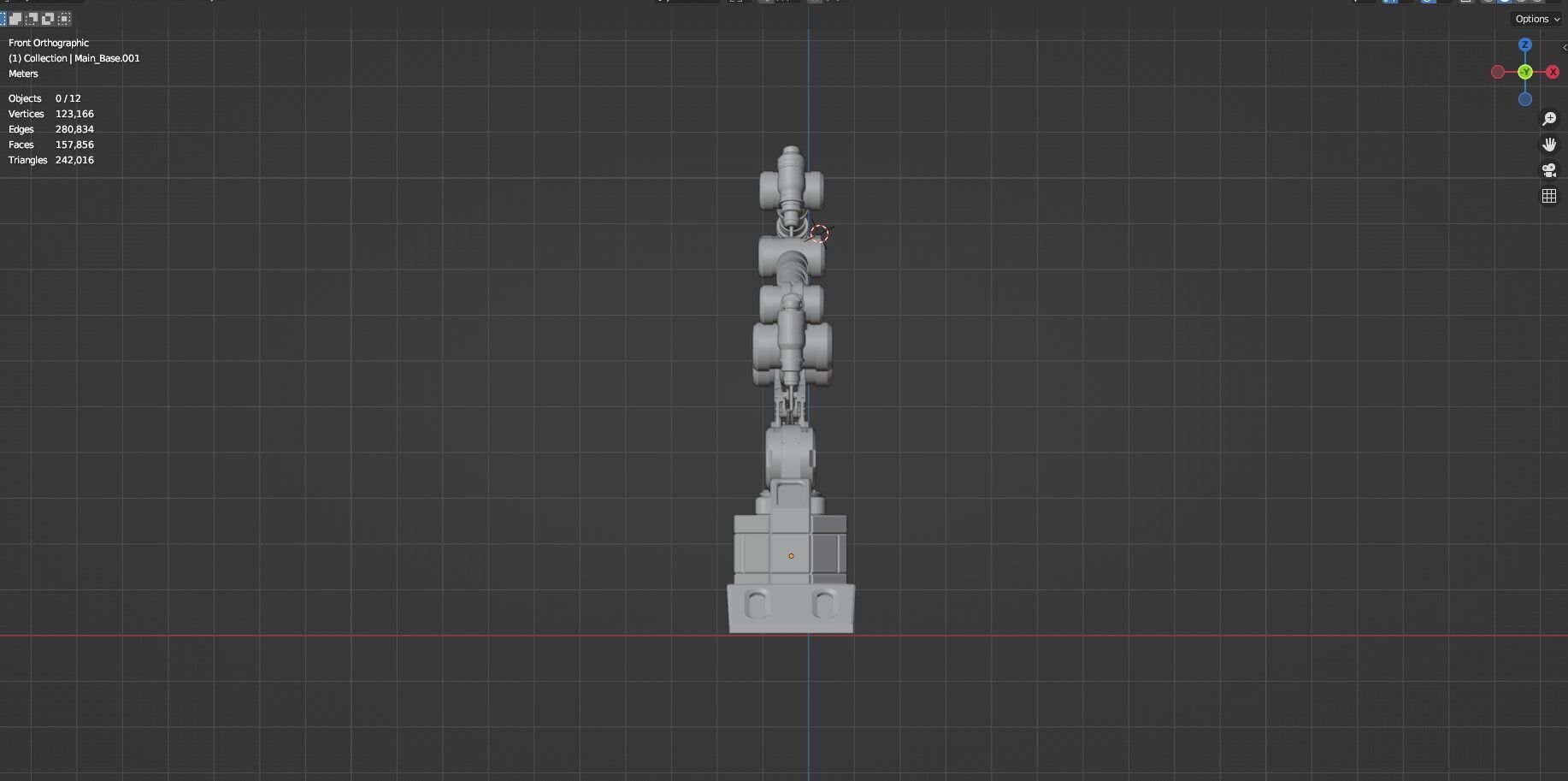 Industrial Robot Arms Pack Of 4  -Untextured  3D model_53