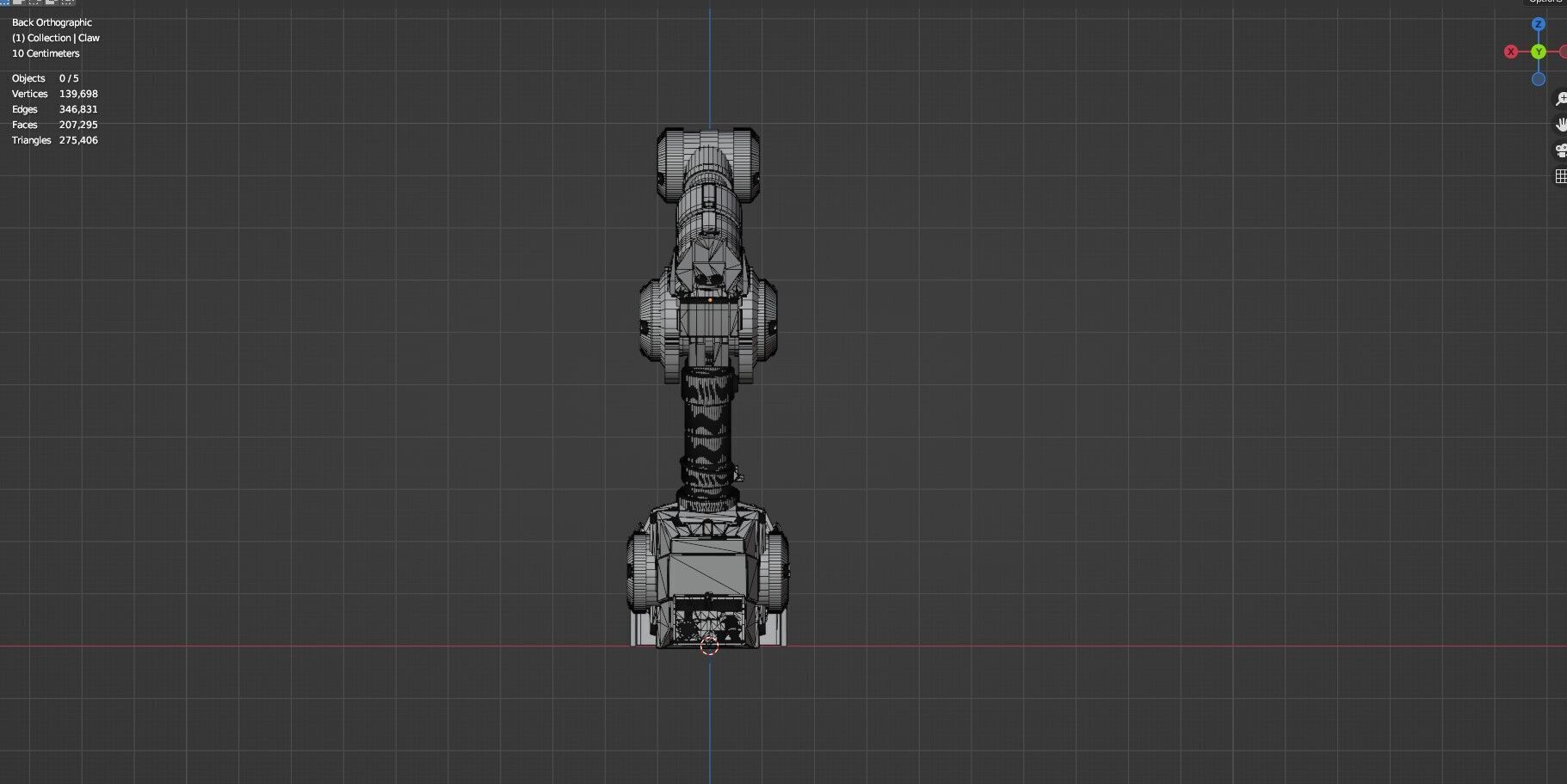 Industrial Robot Arms Pack Of 4  -Untextured  3D model_68