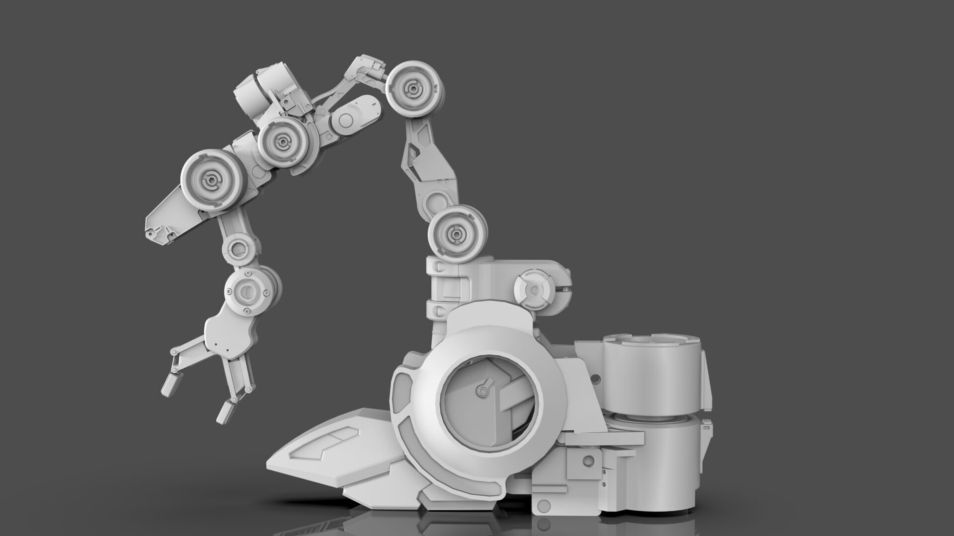 Industrial Robot Arms Pack Of 4  -Untextured  3D model_90
