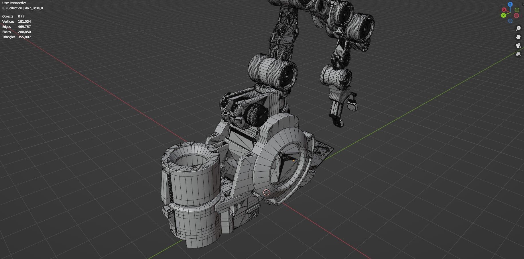 Industrial Robot Arms Pack Of 4  -Untextured  3D model_107