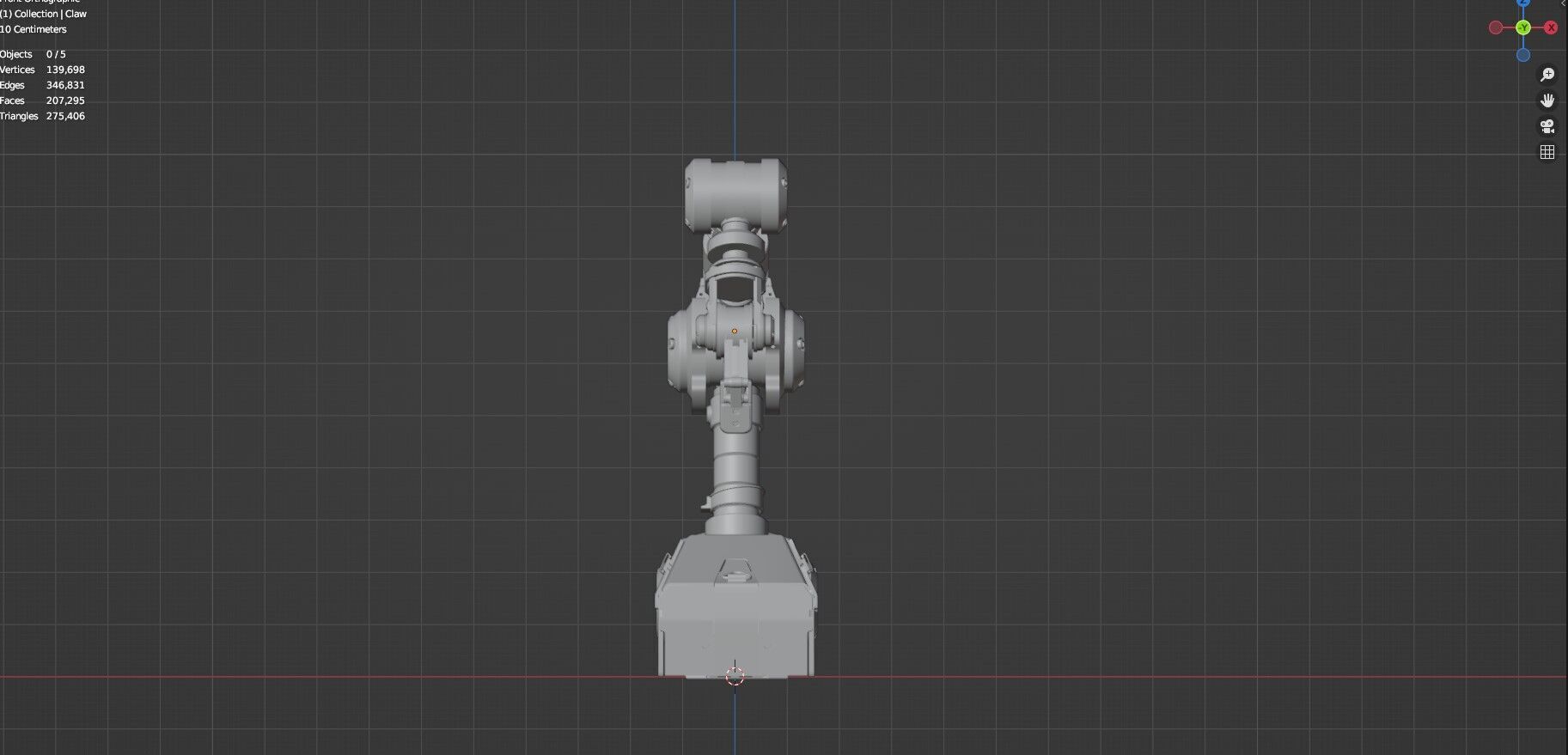 Industrial Robot Arms Pack Of 4  -Untextured  3D model_73