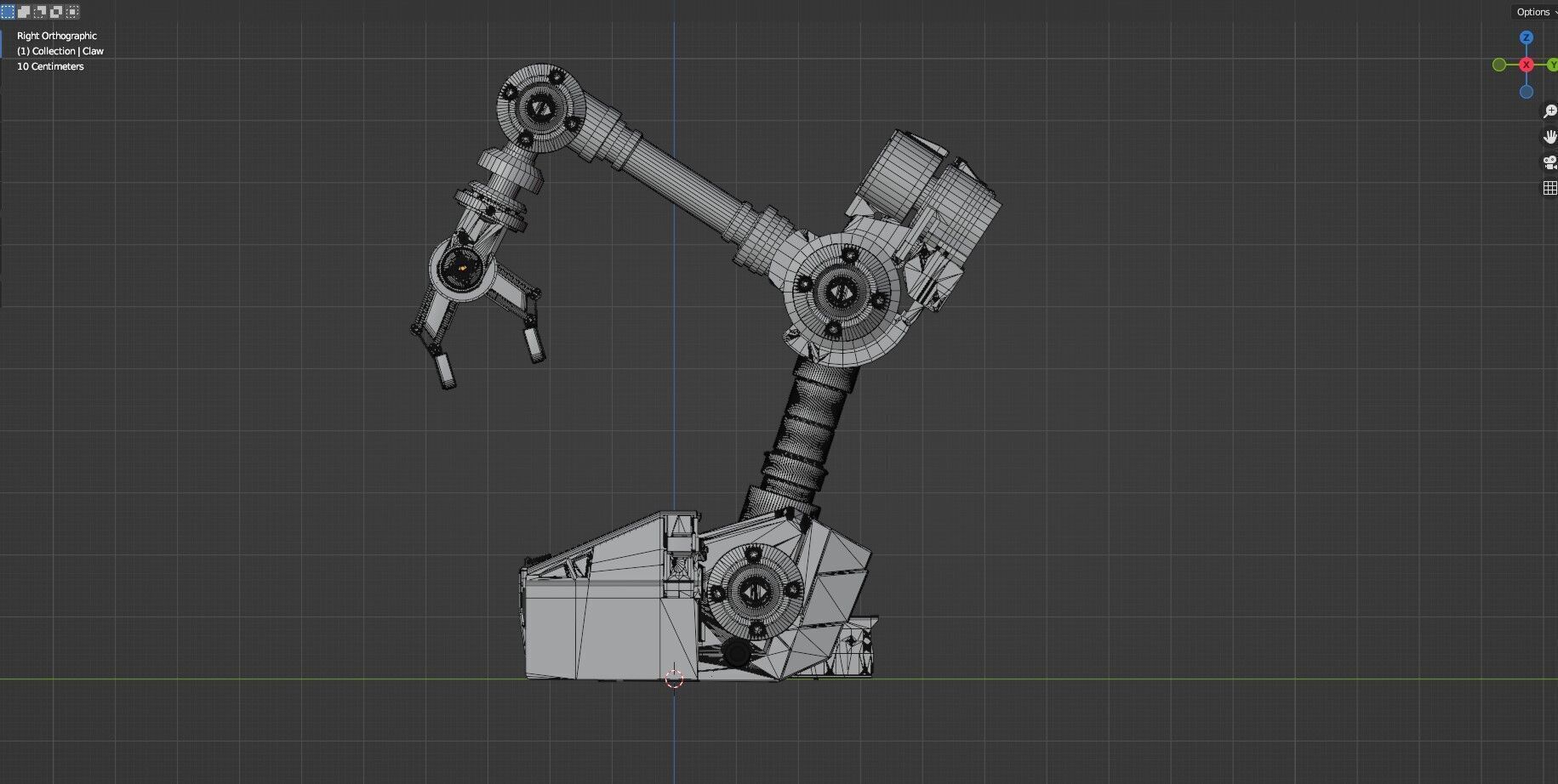 Industrial Robot Arms Pack Of 4  -Untextured  3D model_74