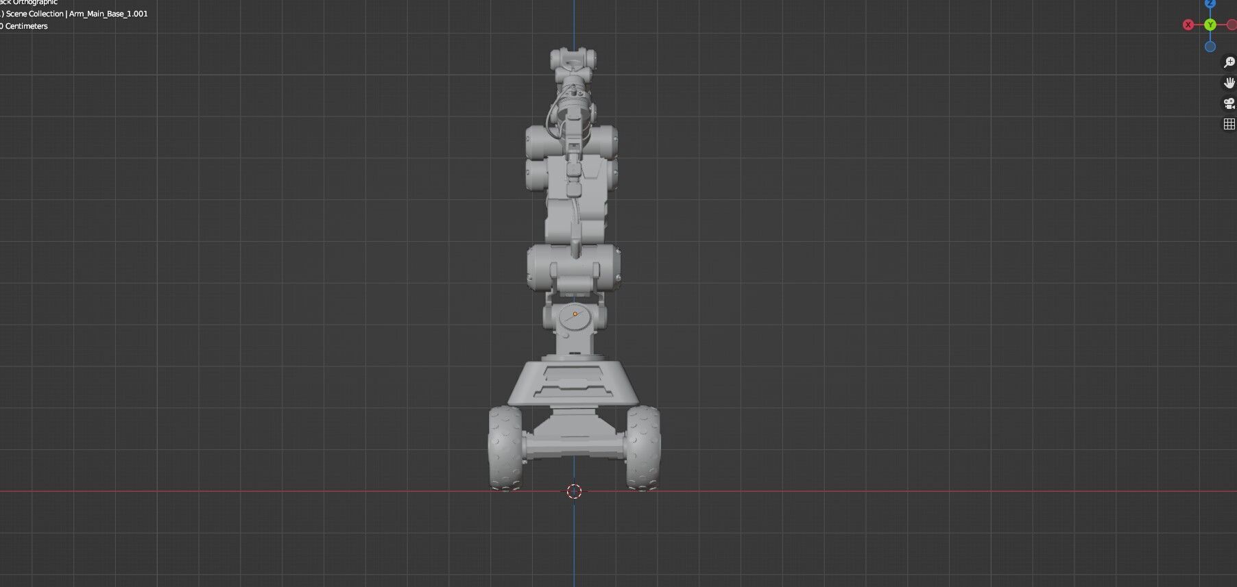 Industrial Robot Arms Pack Of 4  -Untextured  3D model_36