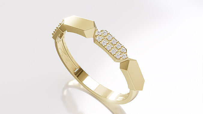 Jewelry Diamond Ring Model RG66 Free 3D print model