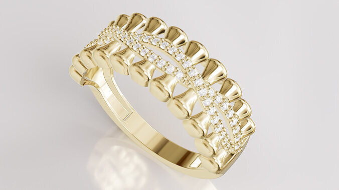Jewelry Diamond Ring Model RG67 Free 3D print model