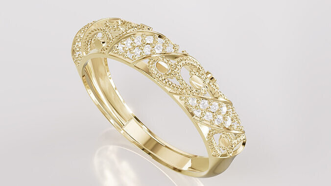 Jewelry Diamond Ring Model RG70 Free 3D print model