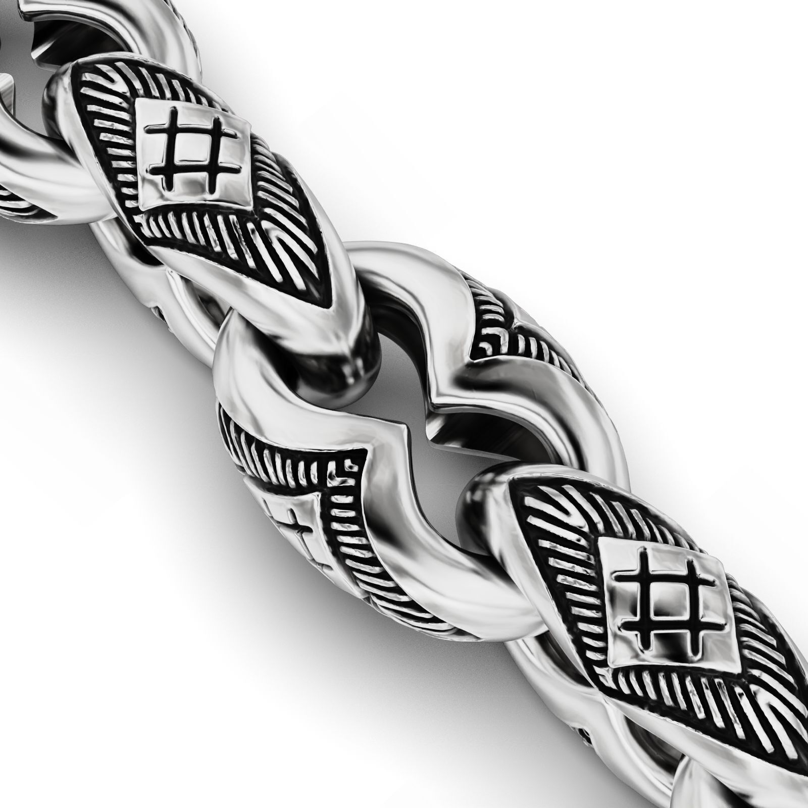 Bracelet for a real biker 8 V2 lightweight 3D print model_2