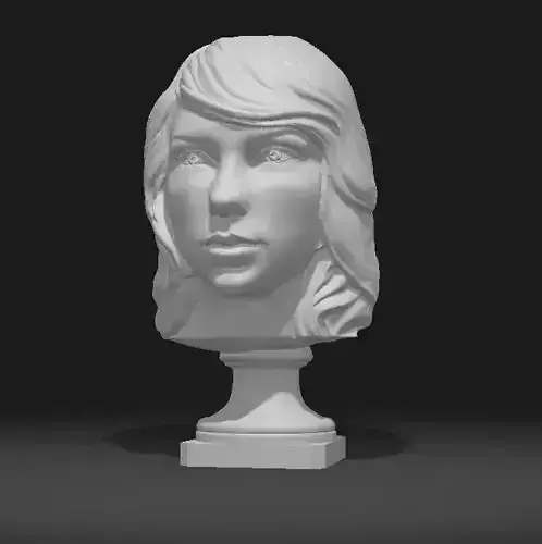 Taylor Swift Bust Portrait Sculpture