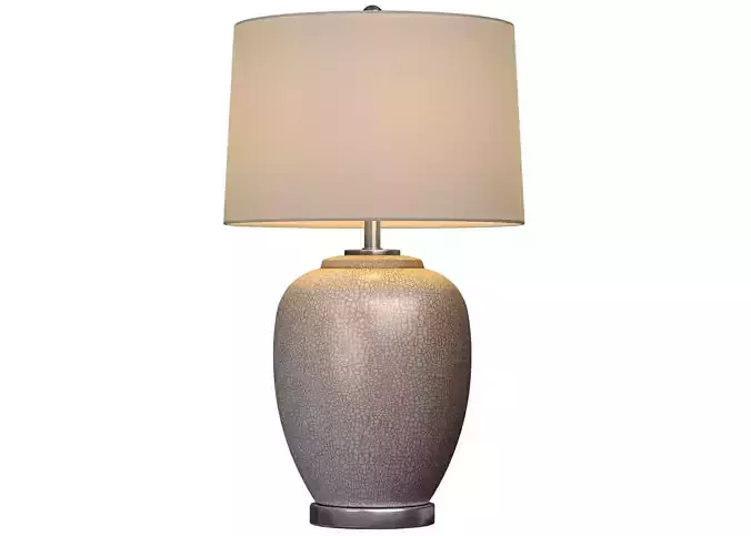Traditional Ceramic Gray crackle Lighting bedside Table Lamp