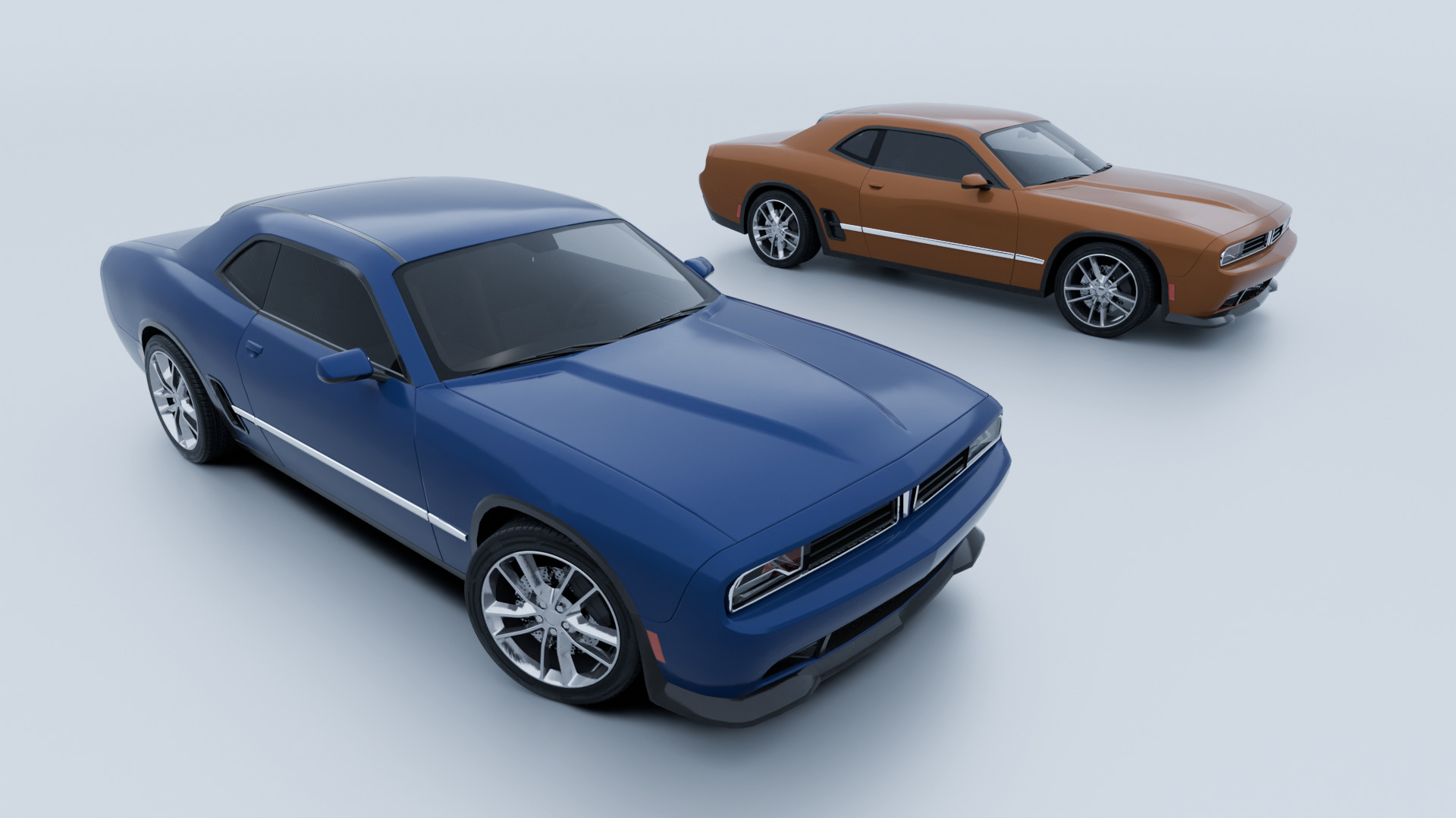 Muscle Car 1 - Game Ready Vehicle Low-poly 3D model_13