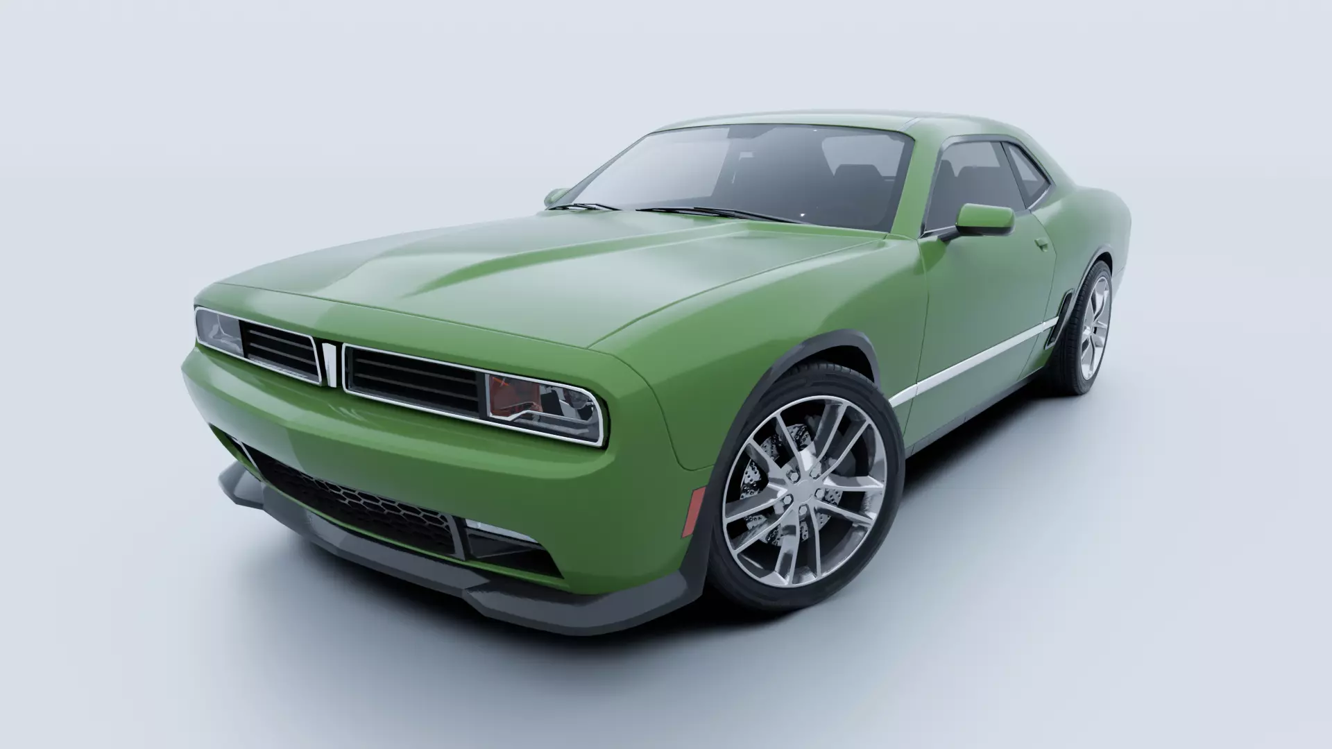 Muscle Car 1 - Game Ready Vehicle Low-poly 3D model_9