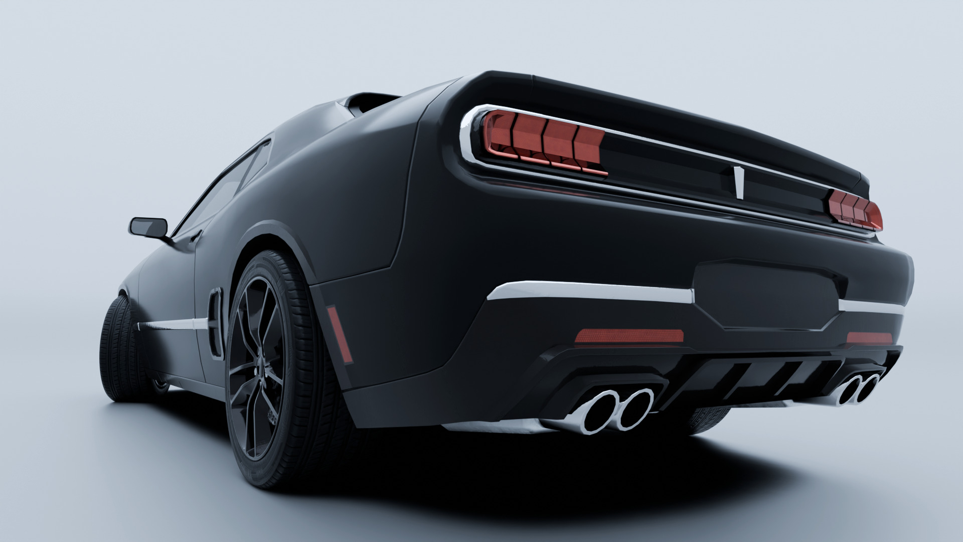 Muscle Car 1 - Game Ready Vehicle Low-poly 3D model_22