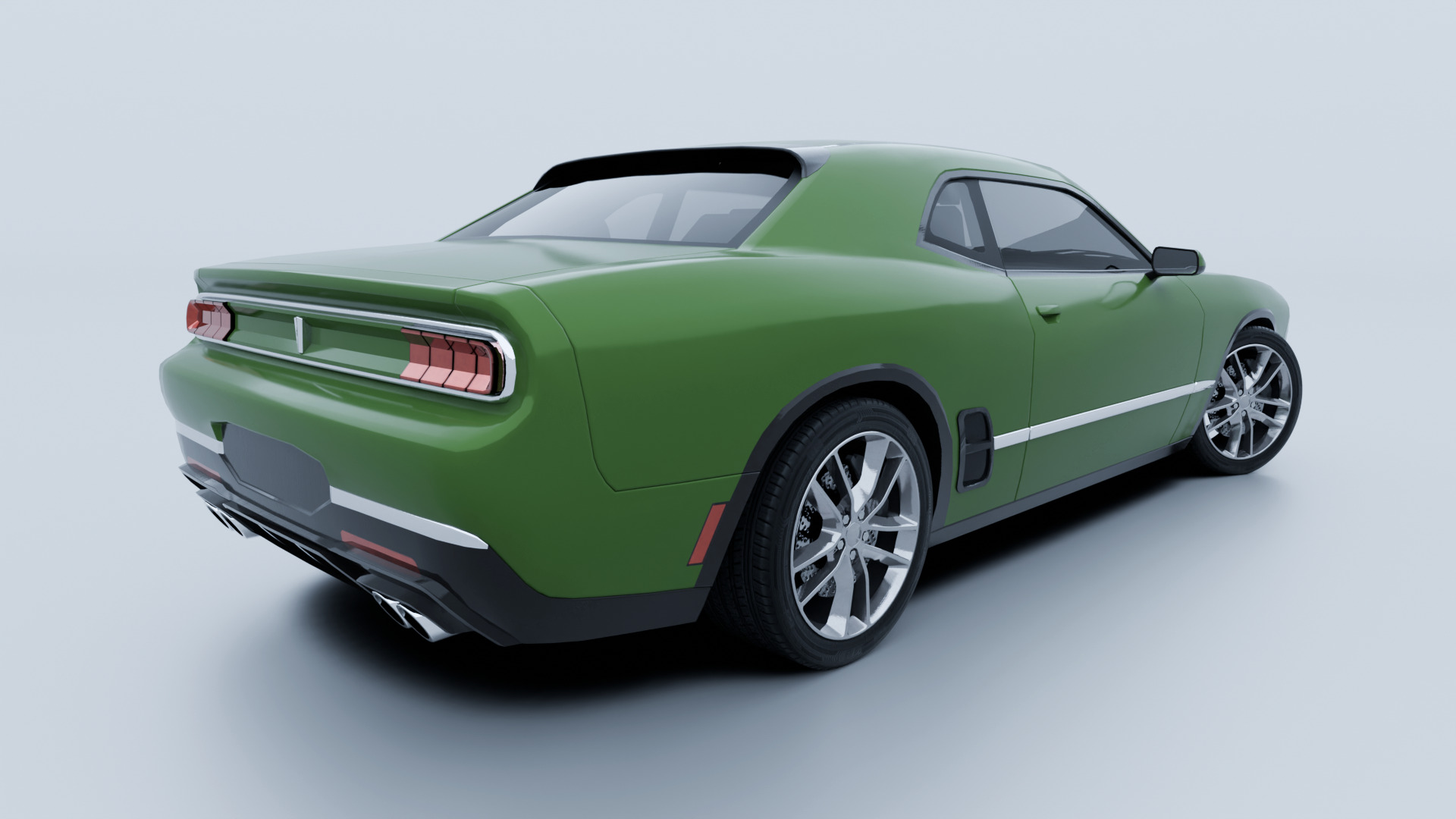 Muscle Car 1 - Game Ready Vehicle Low-poly 3D model_10