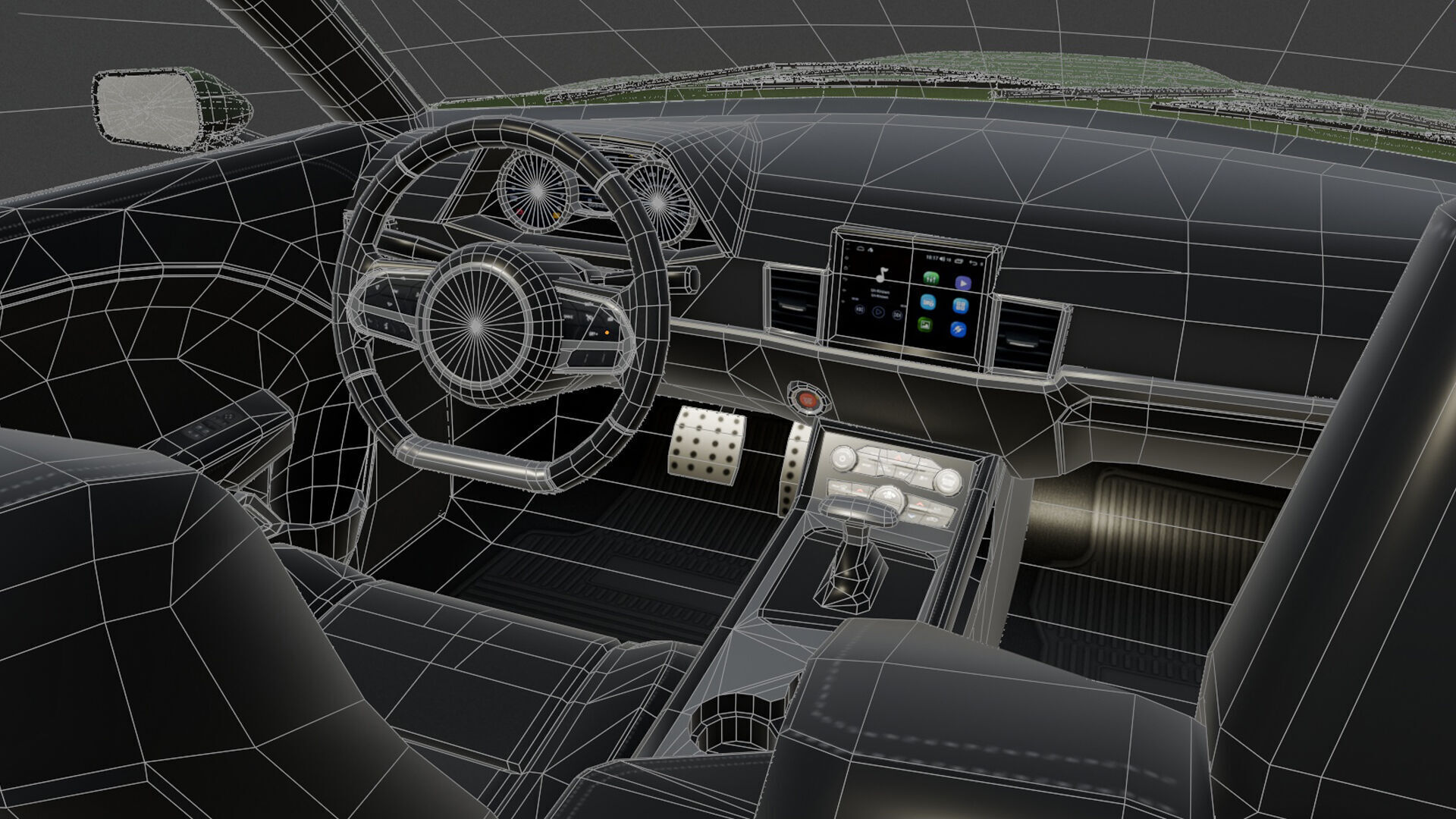 Muscle Car 1 - Game Ready Vehicle Low-poly 3D model_25