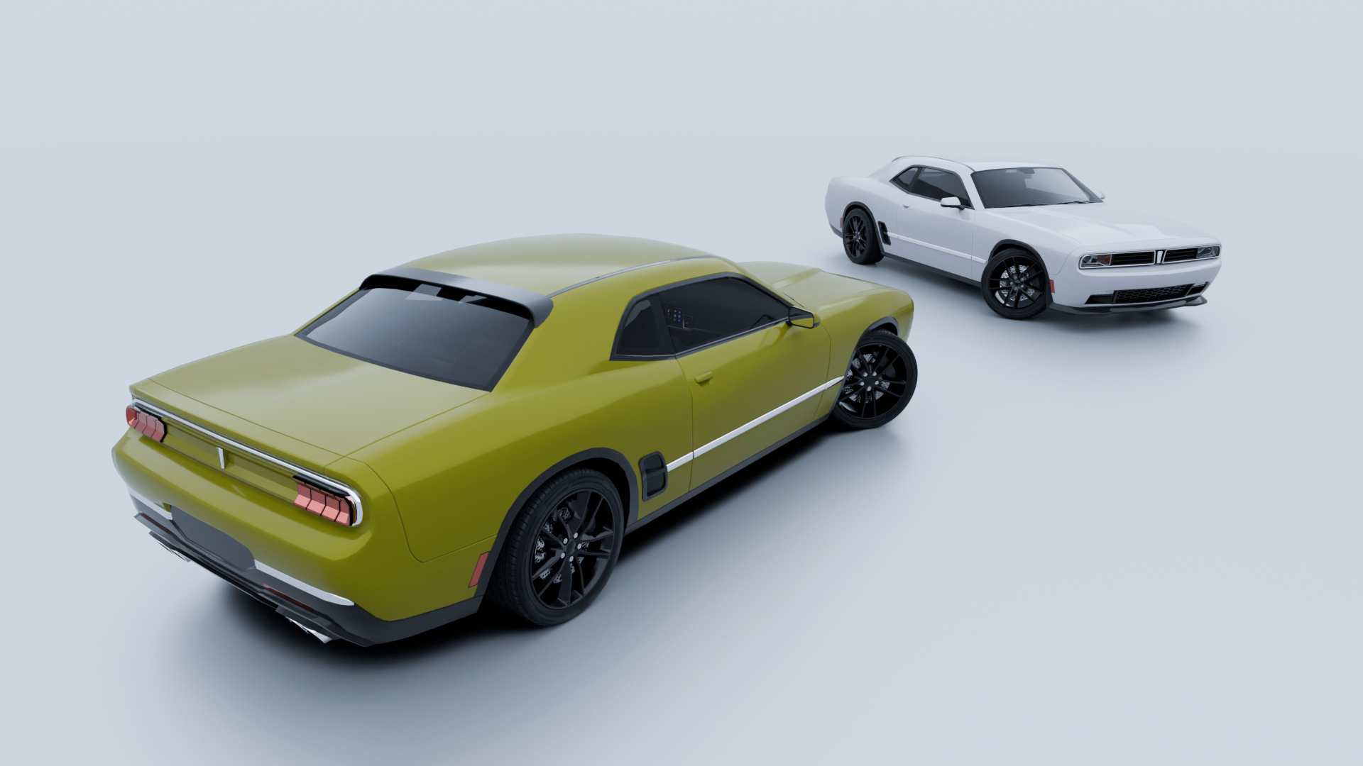 Muscle Car 1 - Game Ready Vehicle Low-poly 3D model_14
