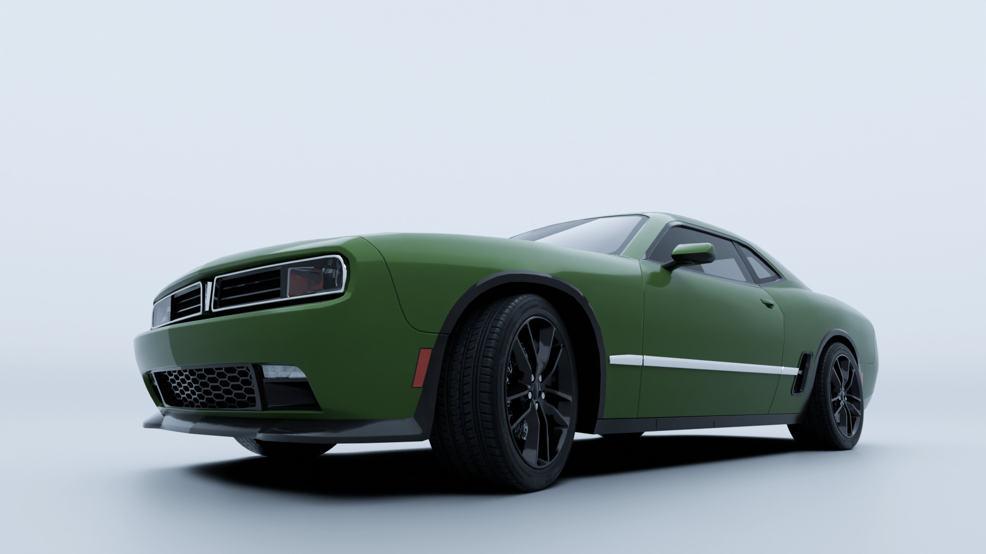 Muscle Car 1 - Game Ready Vehicle Low-poly 3D model_12