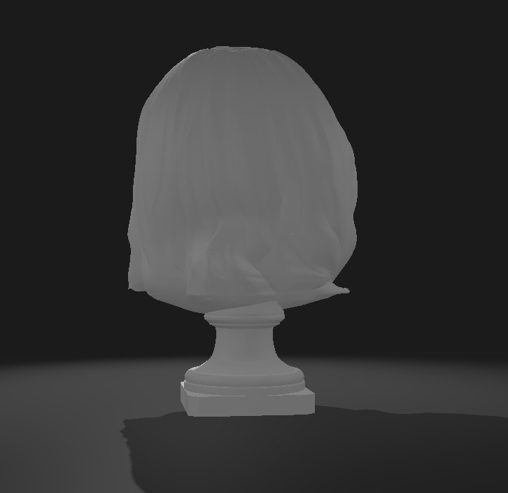 Billie Eilish Singer Bust Portrait Sculpture 3D print model_3