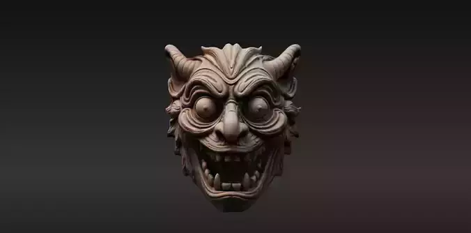 Carved Tribal Mask 11 - 3D Model
