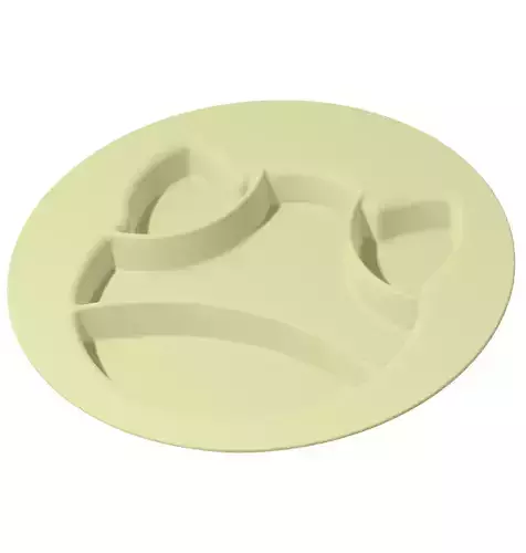 Cartoon Kids Partition Plate 3D print model