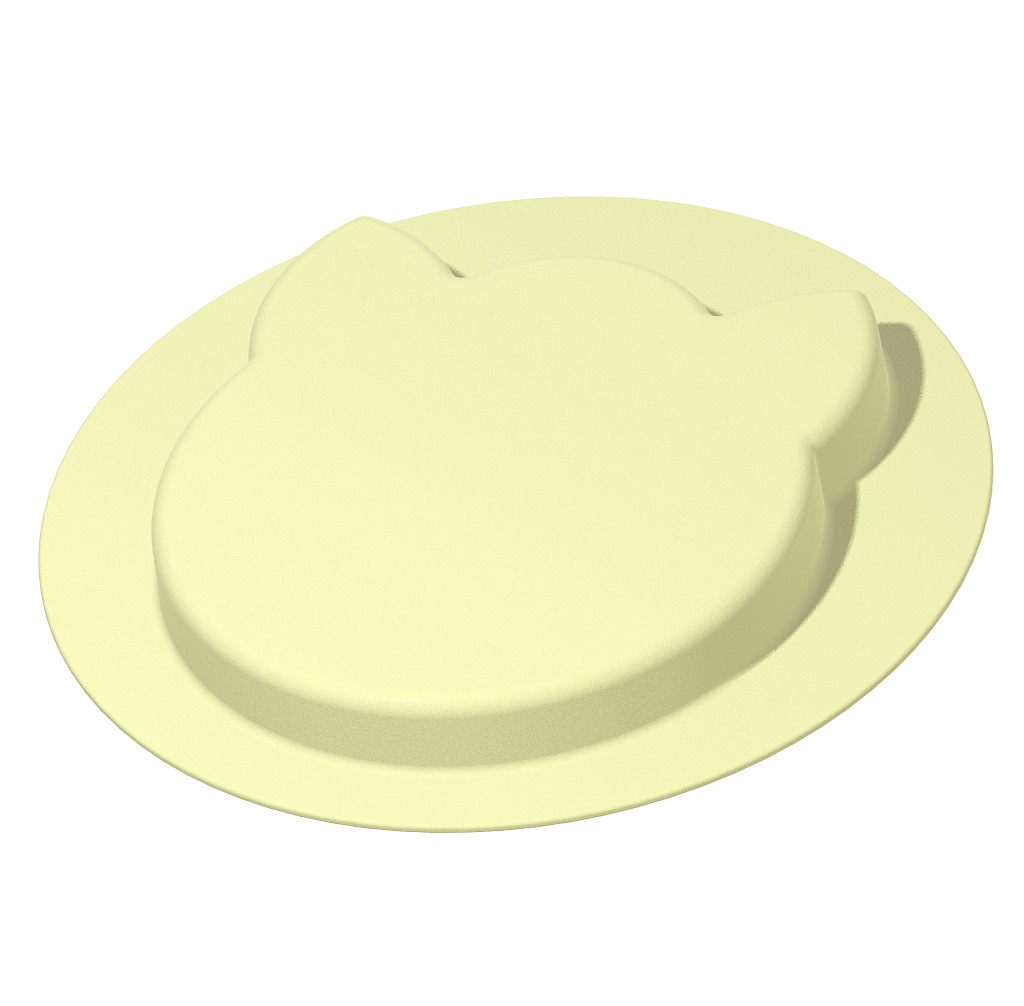 Cartoon Kids Partition Plate 3D print model_3