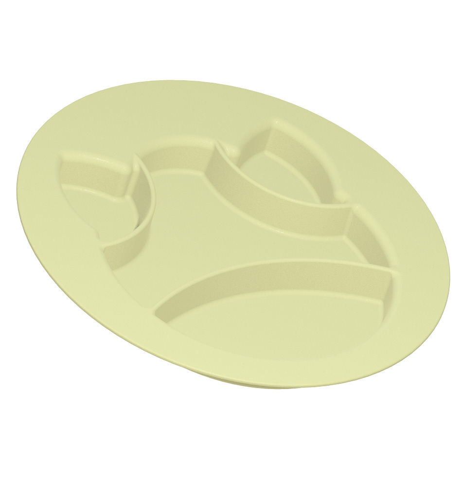 Cartoon Kids Partition Plate 3D print model_1