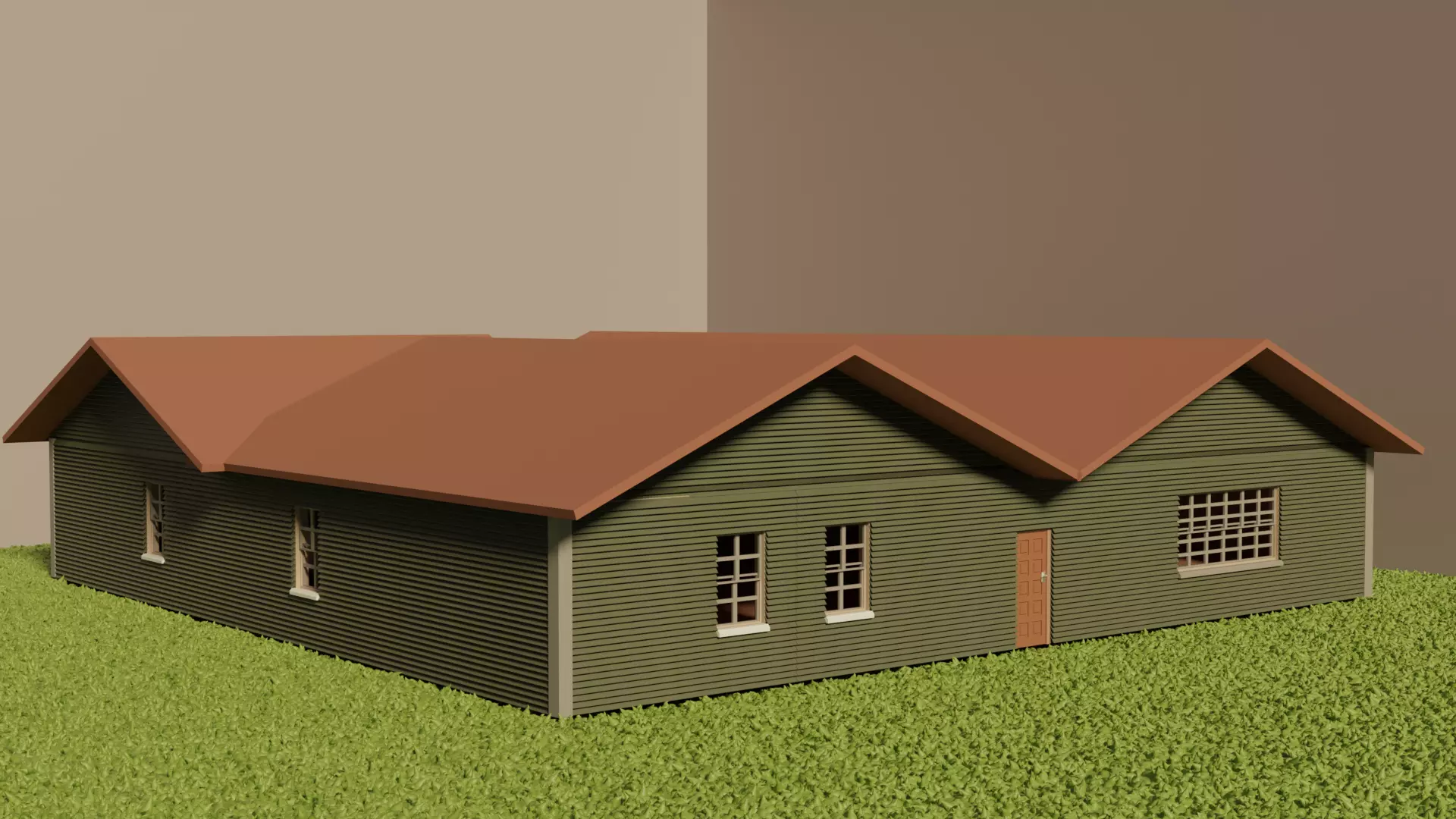 Modular American House Free low-poly 3D model