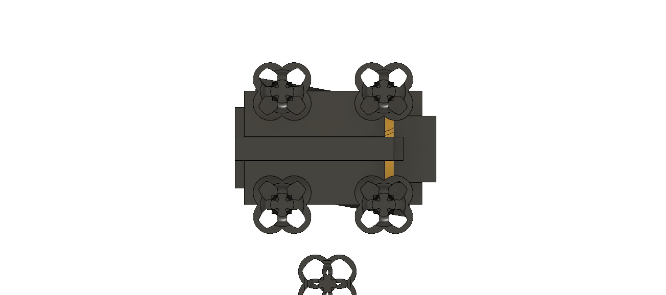 One and a half inch drone chassis 3D print model 3D print model_13