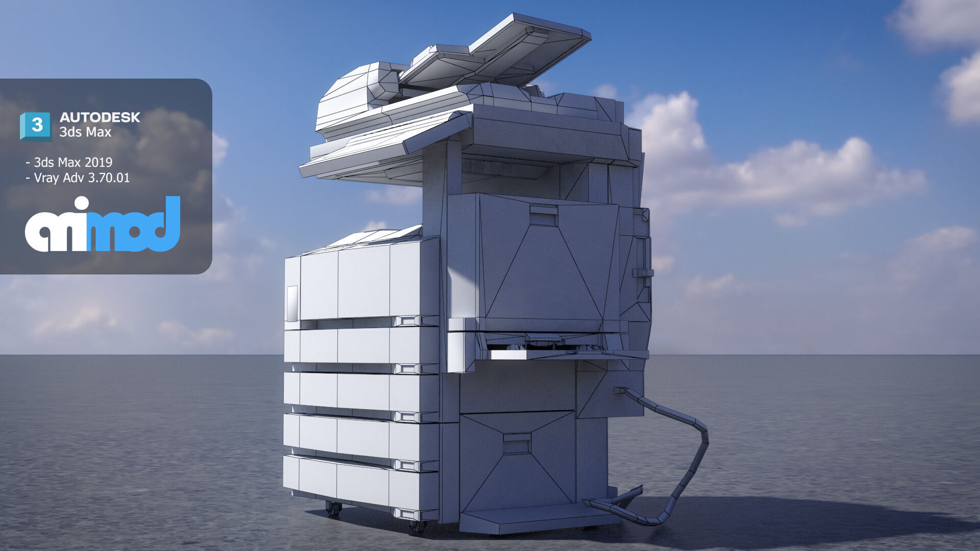 Photo Copying Machine 3D model_6