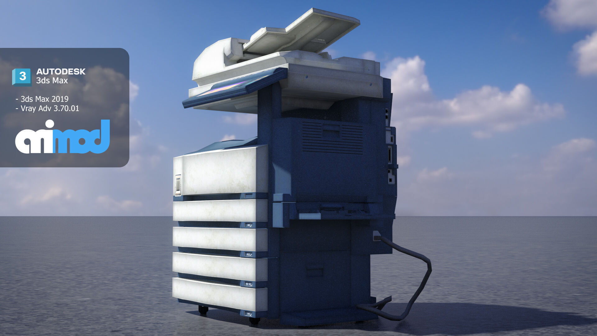 Photo Copying Machine 3D model_1
