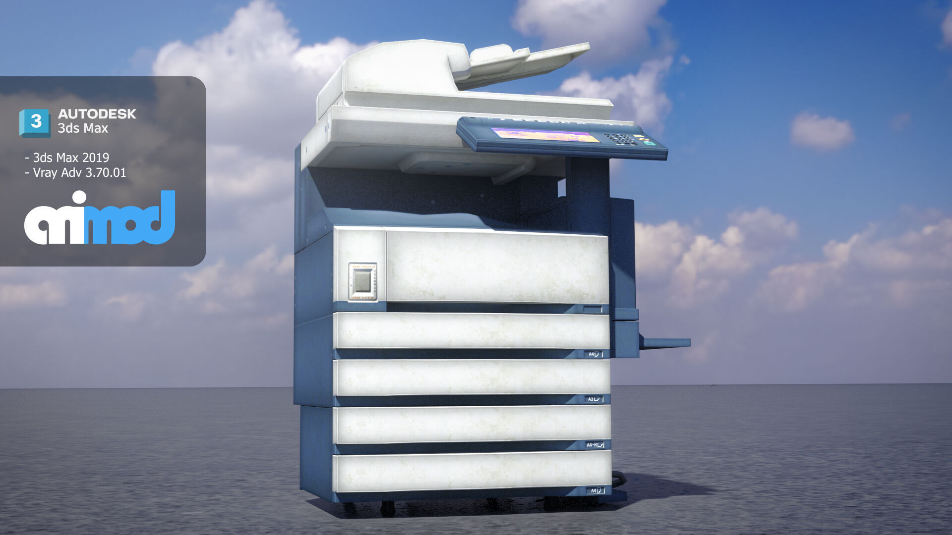Photo Copying Machine 3D model_2