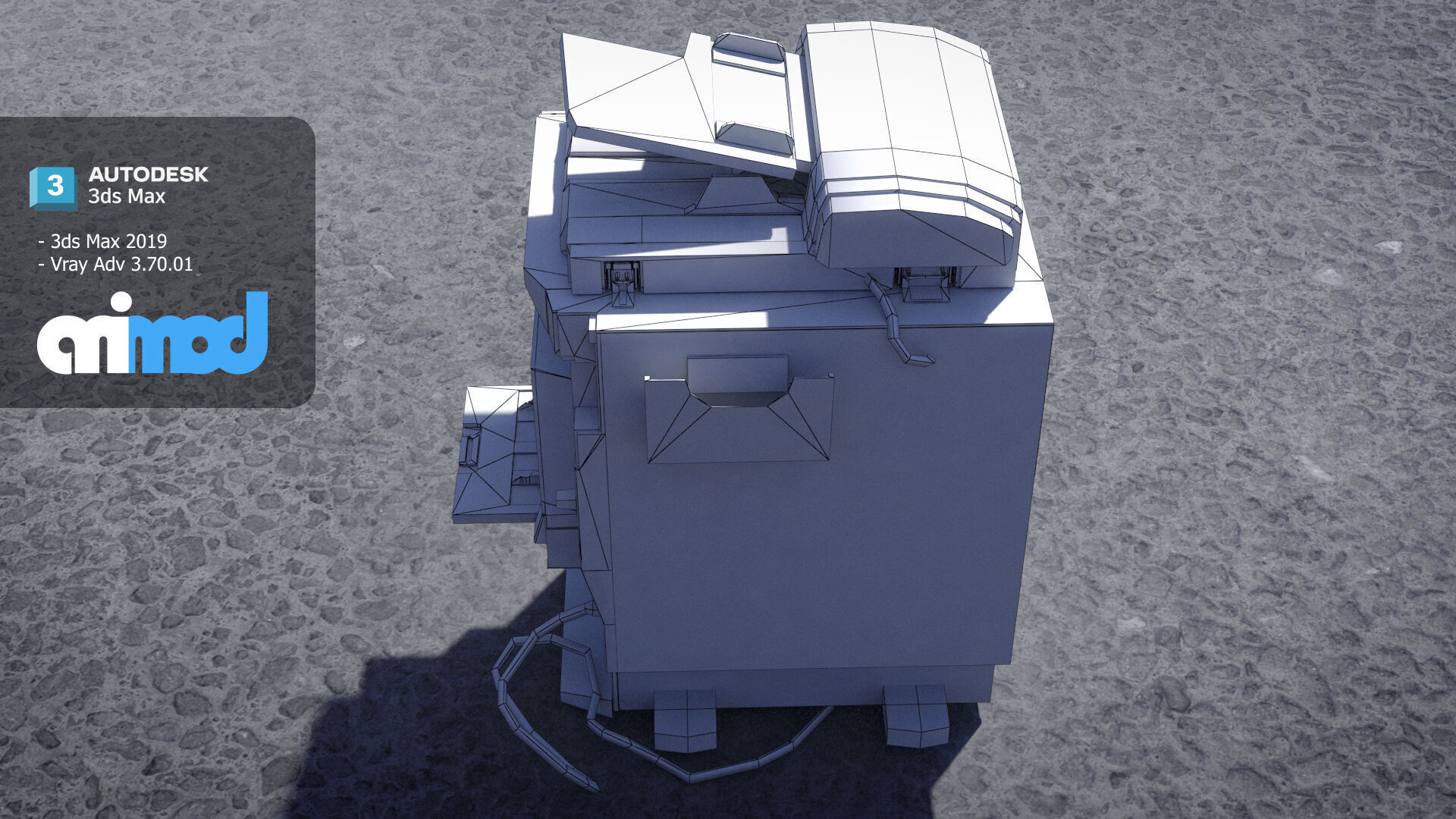 Photo Copying Machine 3D model_9