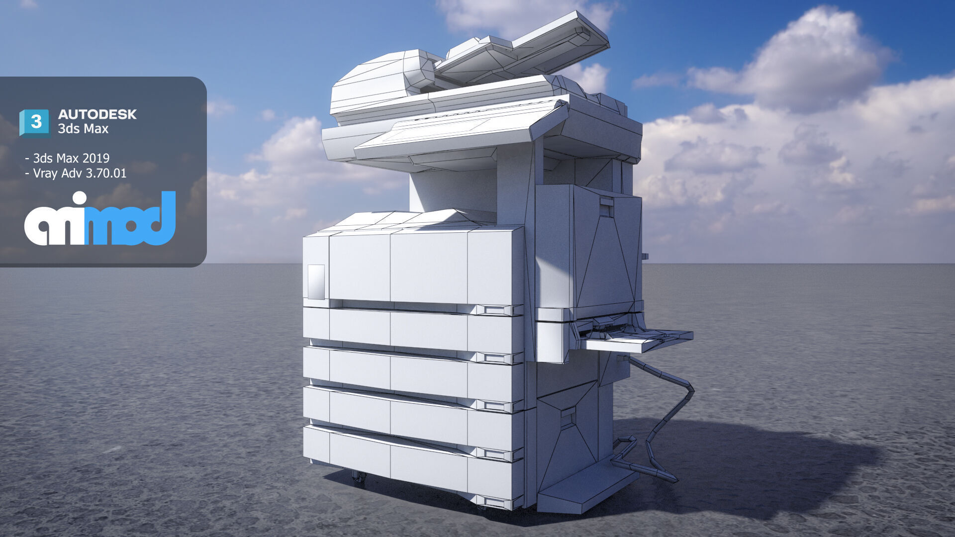 Photo Copying Machine 3D model_5