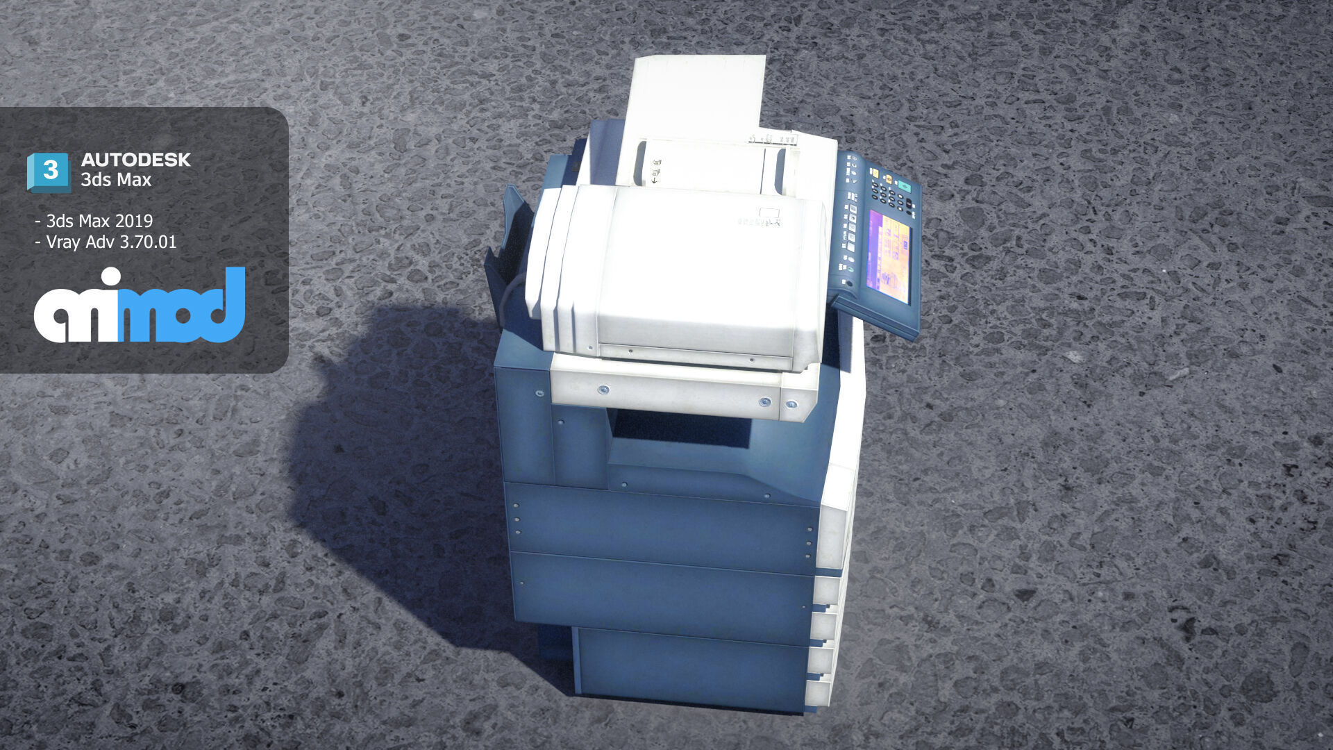 Photo Copying Machine 3D model_3