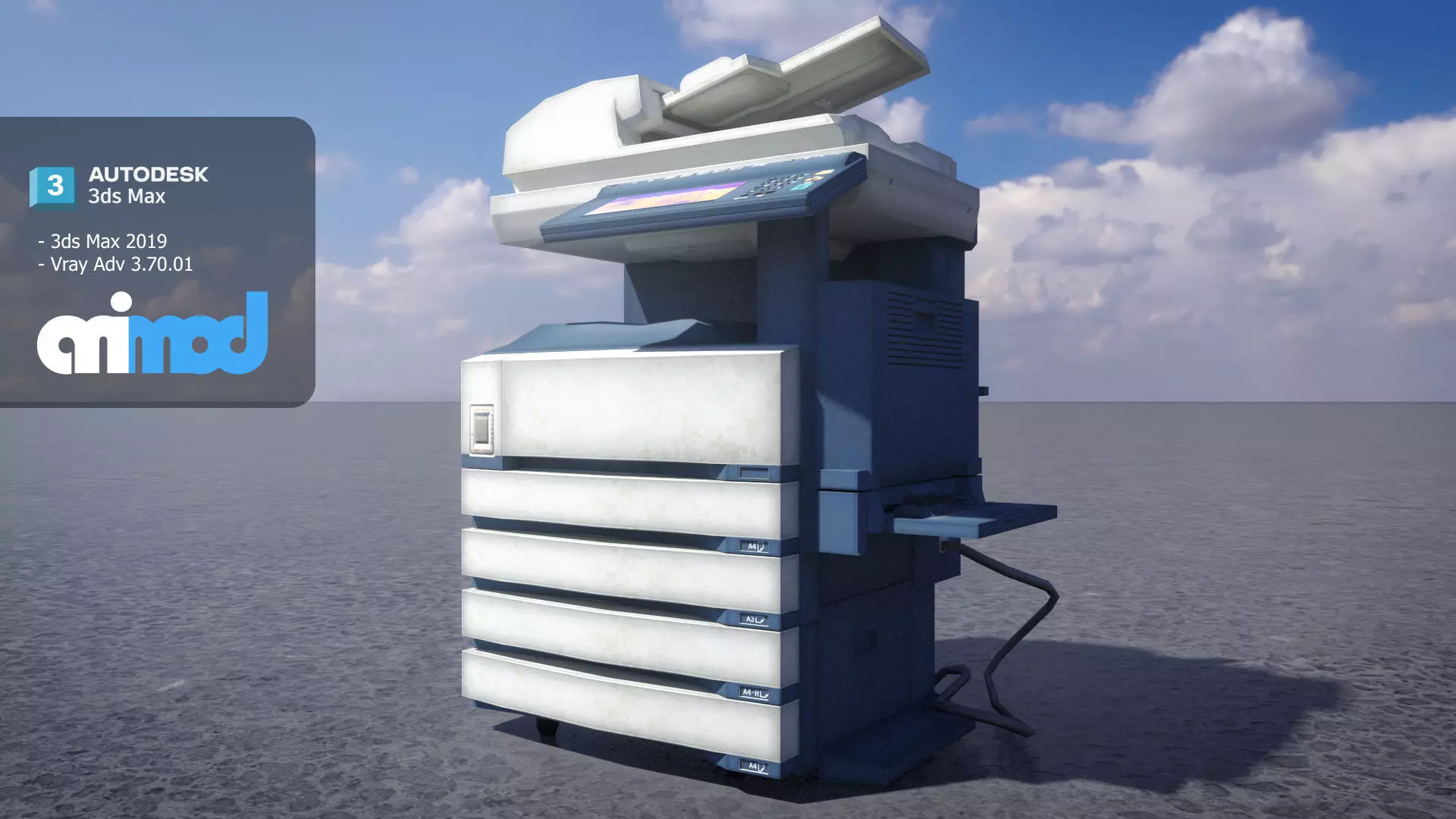 Photo Copying Machine 3D model_0
