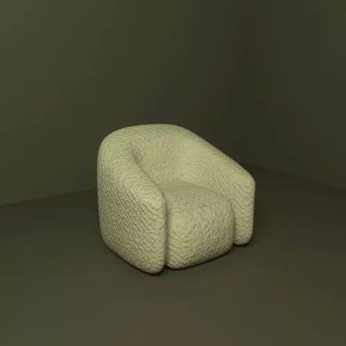 single teddy sofa 3D print model_0