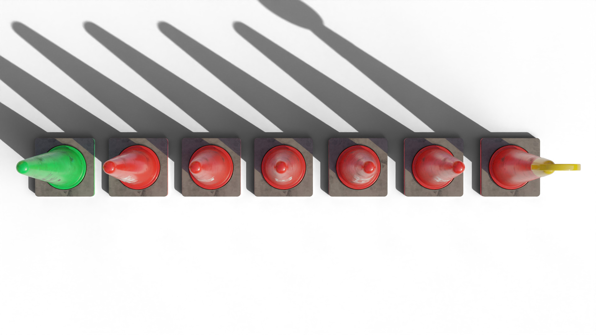 Japanese Traffic Cone Collection Low-poly 3D model_12