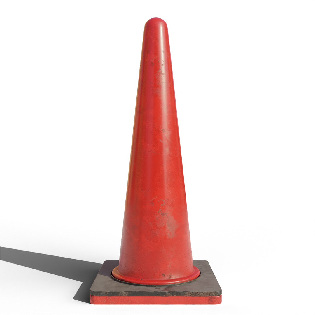 Japanese Traffic Cone Collection Low-poly 3D model_8