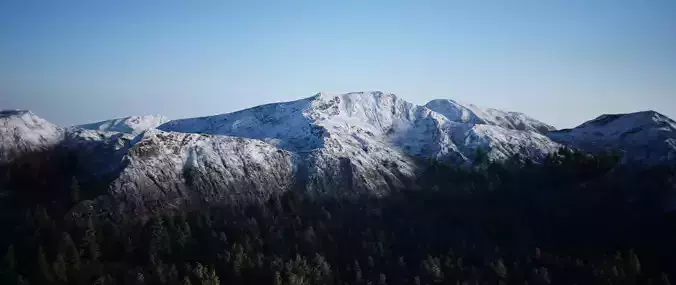 3D Mountain Model 1 - High-Detail with LODs